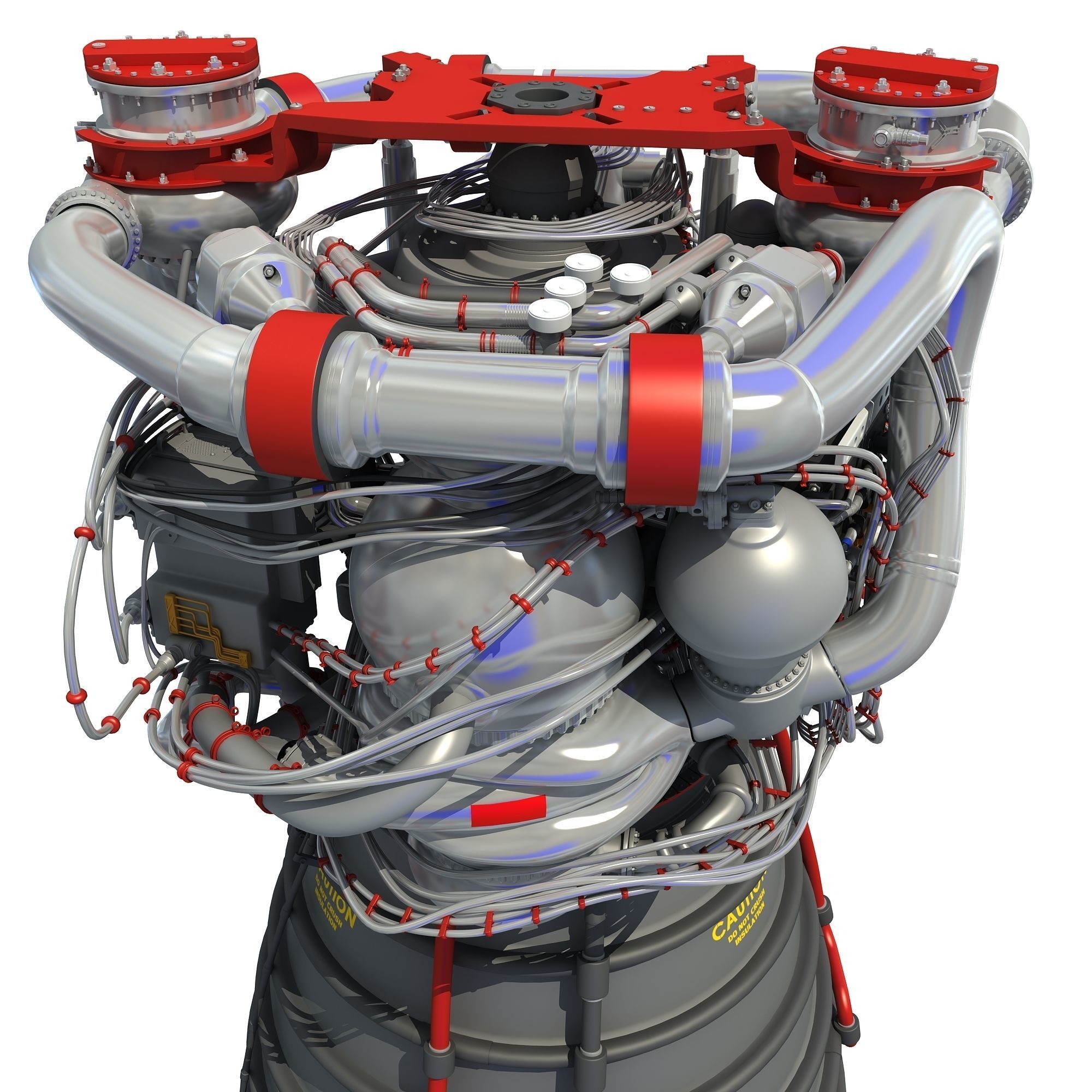 RS-25 Space Shuttle Rocket Engine 3D model_14
