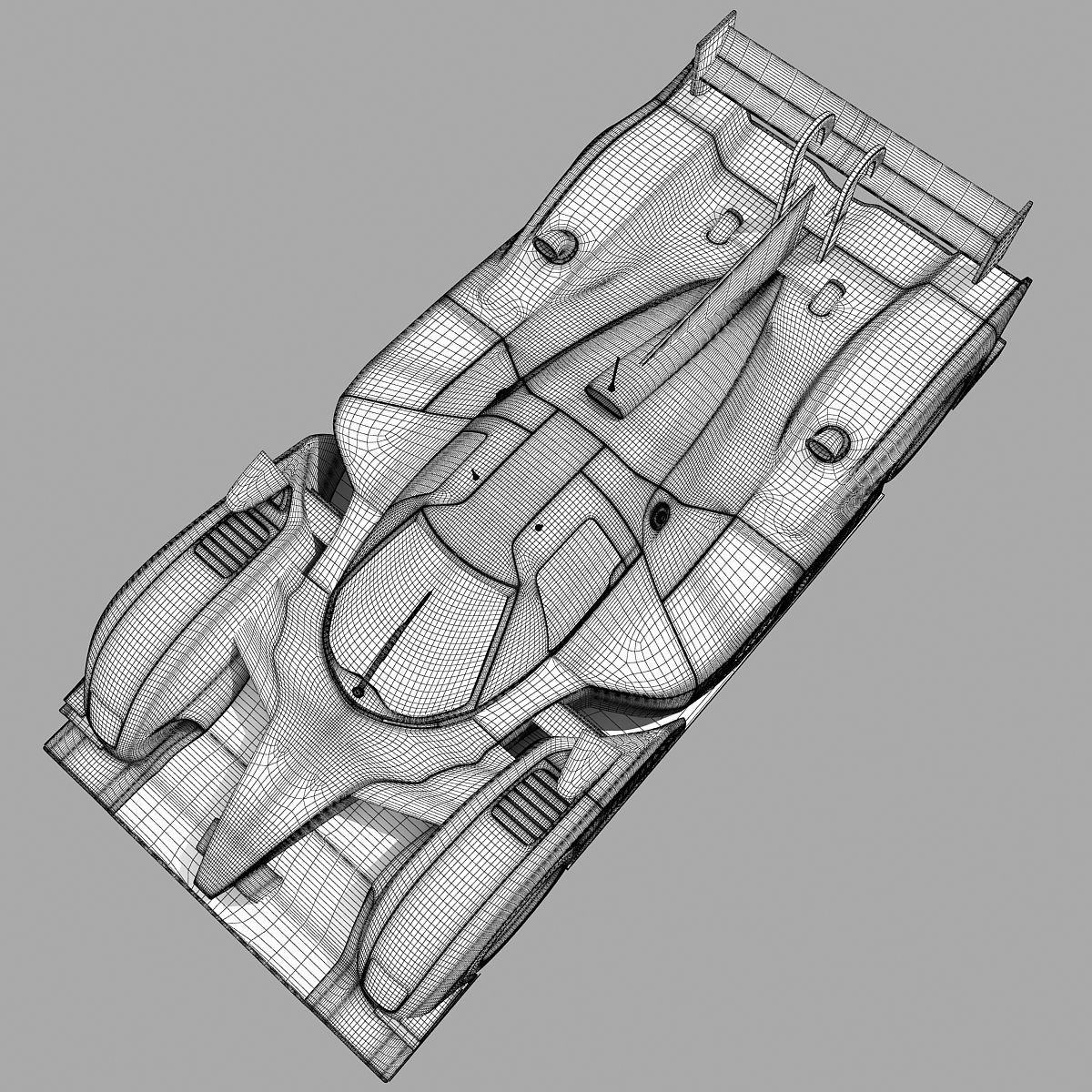 Peugeot 908 Hybrid4 Racecar 3D model_15