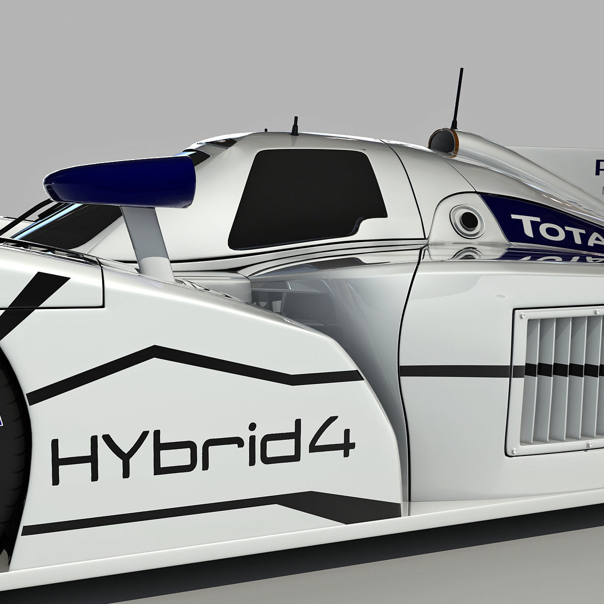 Peugeot 908 Hybrid4 Racecar 3D model_11