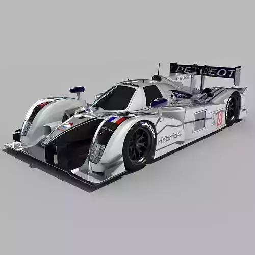Peugeot 908 Hybrid4 Racecar 3D model