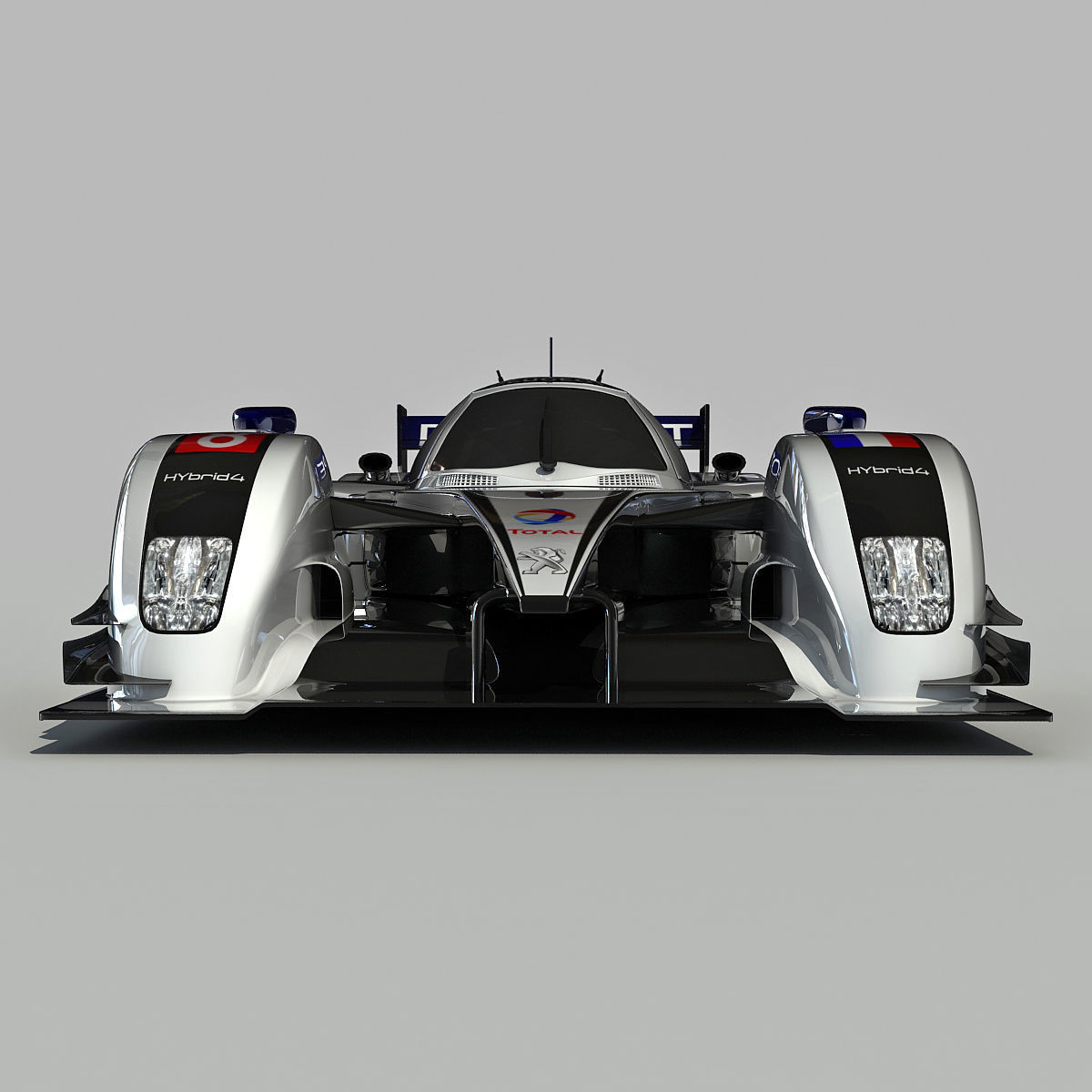 Peugeot 908 Hybrid4 Racecar 3D model_7