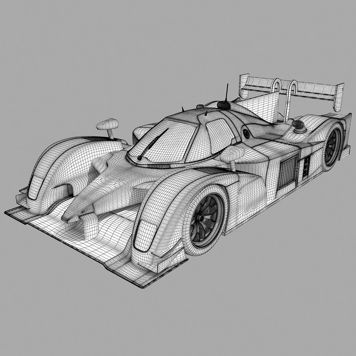 Peugeot 908 Hybrid4 Racecar 3D model_17