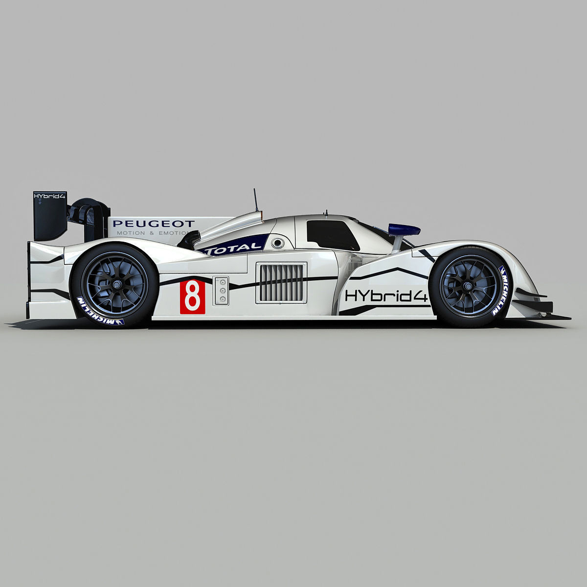 Peugeot 908 Hybrid4 Racecar 3D model_5