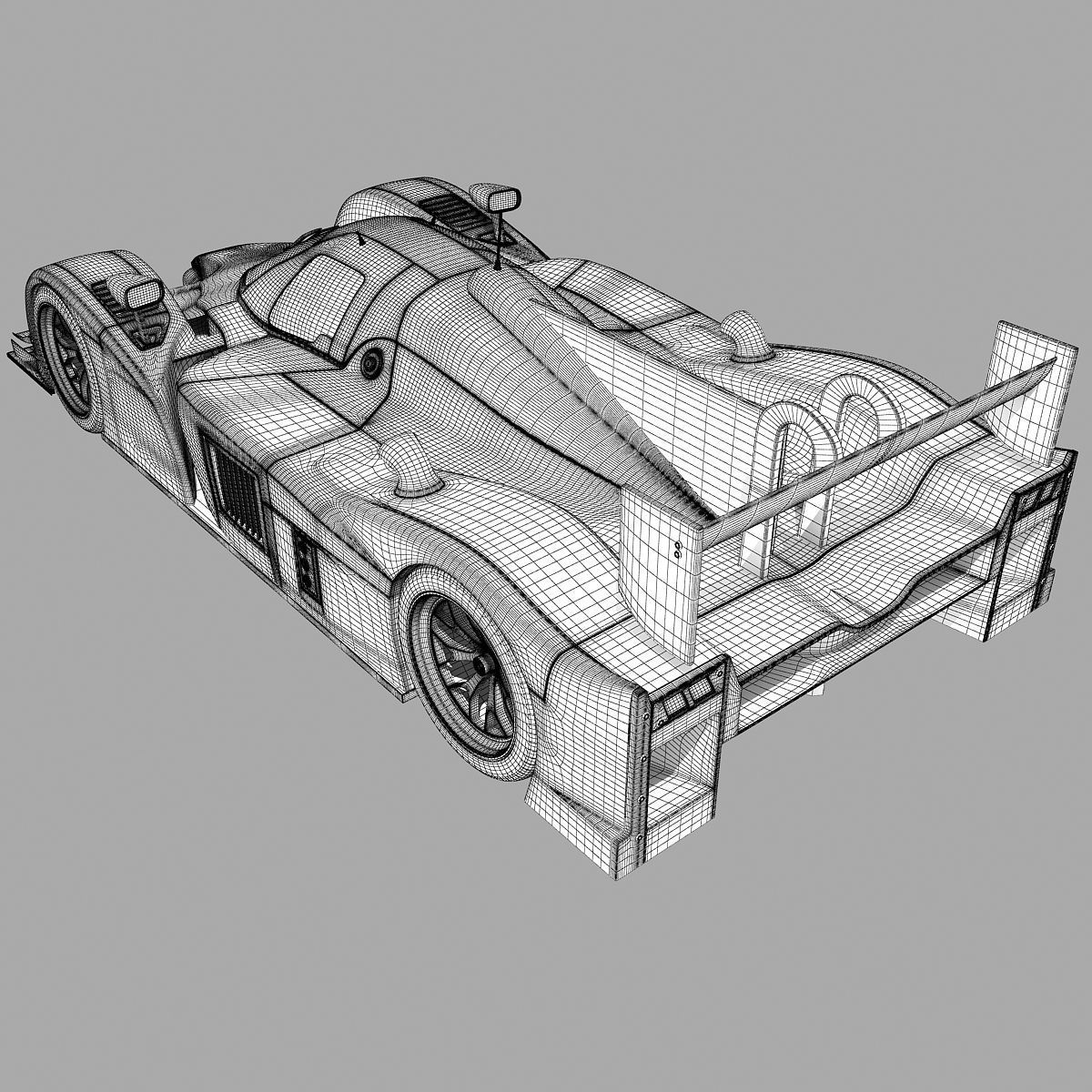 Peugeot 908 Hybrid4 Racecar 3D model_16