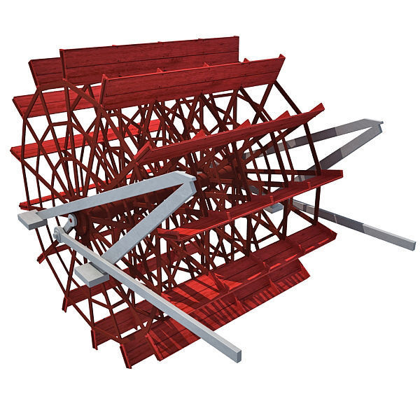 Paddle Wheel 3D model_2