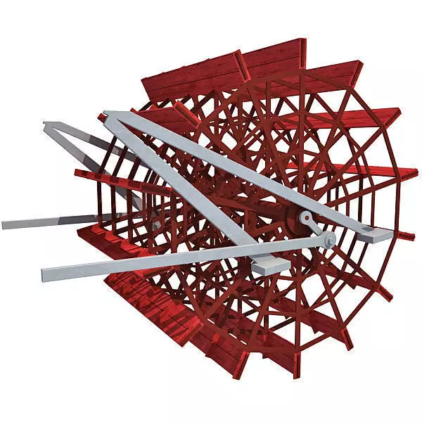 Paddle Wheel 3D model_0