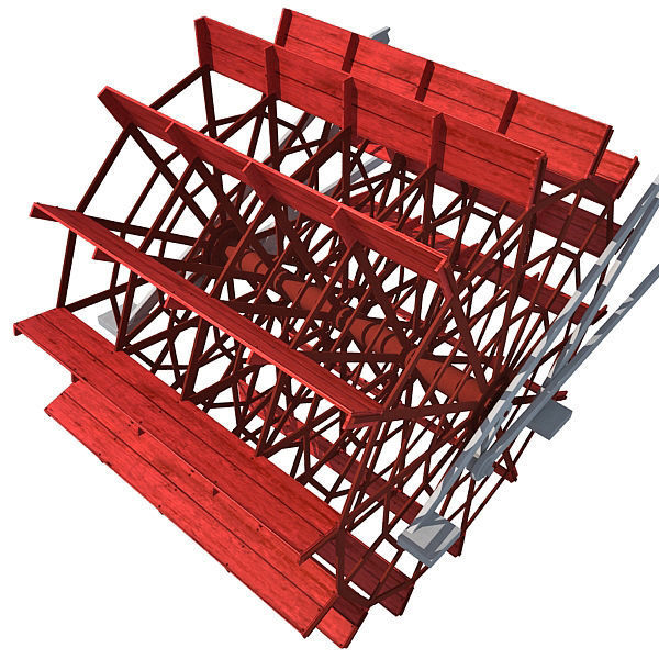 Paddle Wheel 3D model_3