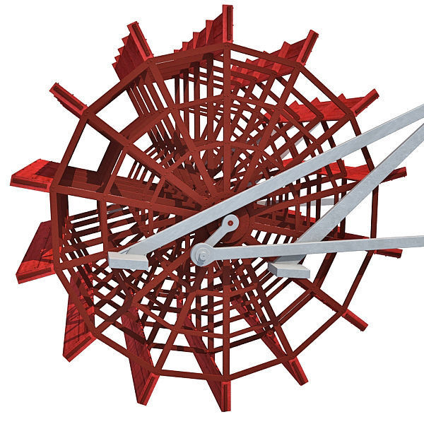 Paddle Wheel 3D model_1