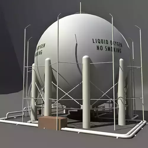 White Oxygen Storage 3D model