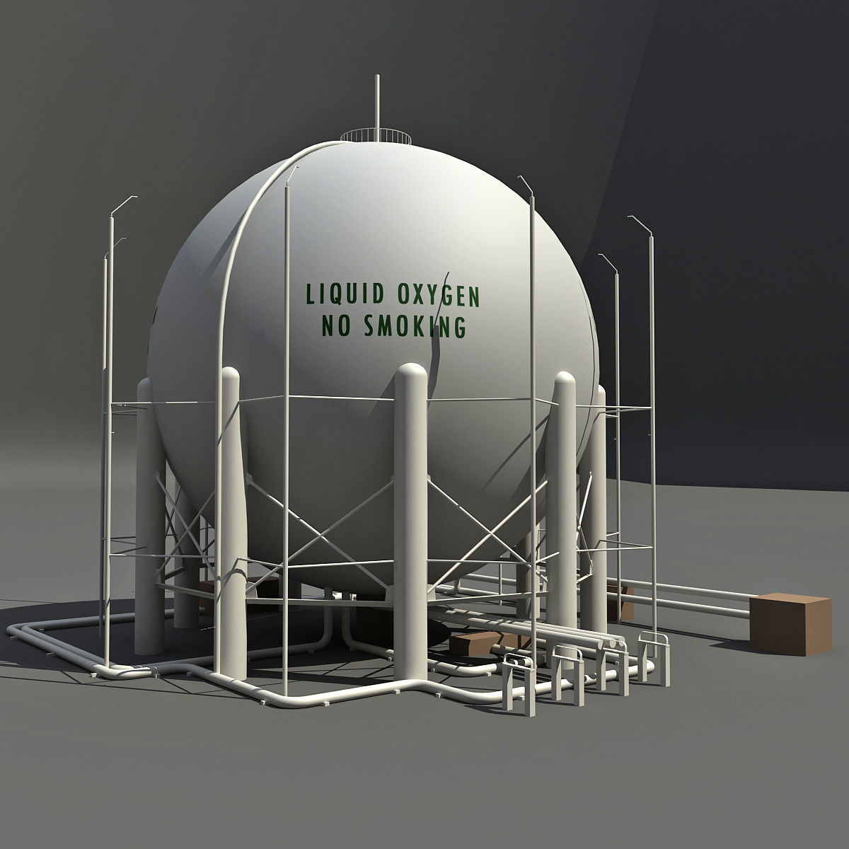 White Oxygen Storage 3D model_3