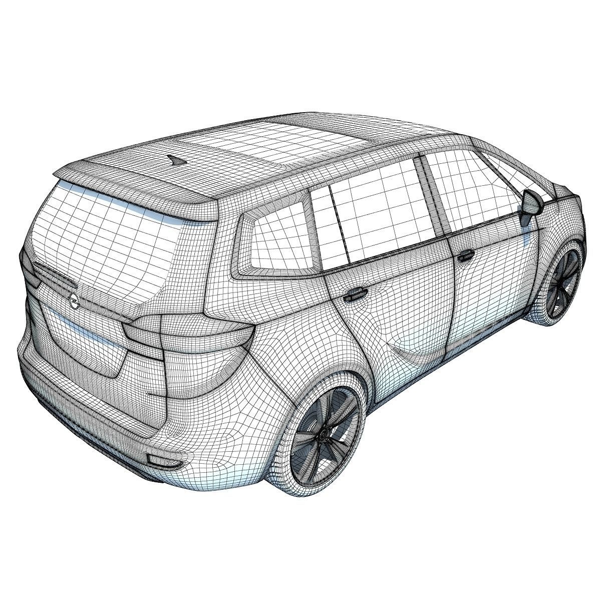Opel Zafira 3D Car Model 3D model_13