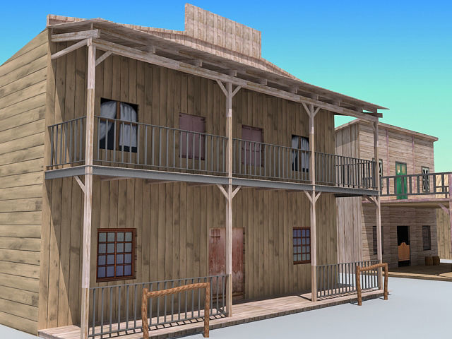 Old Western Town 3D model_5