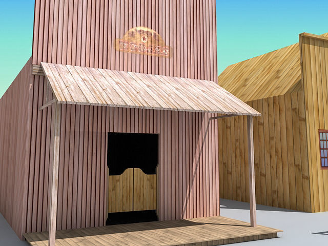Old Western Town 3D model_4