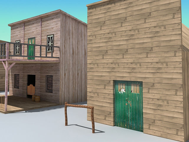 Old Western Town 3D model_3