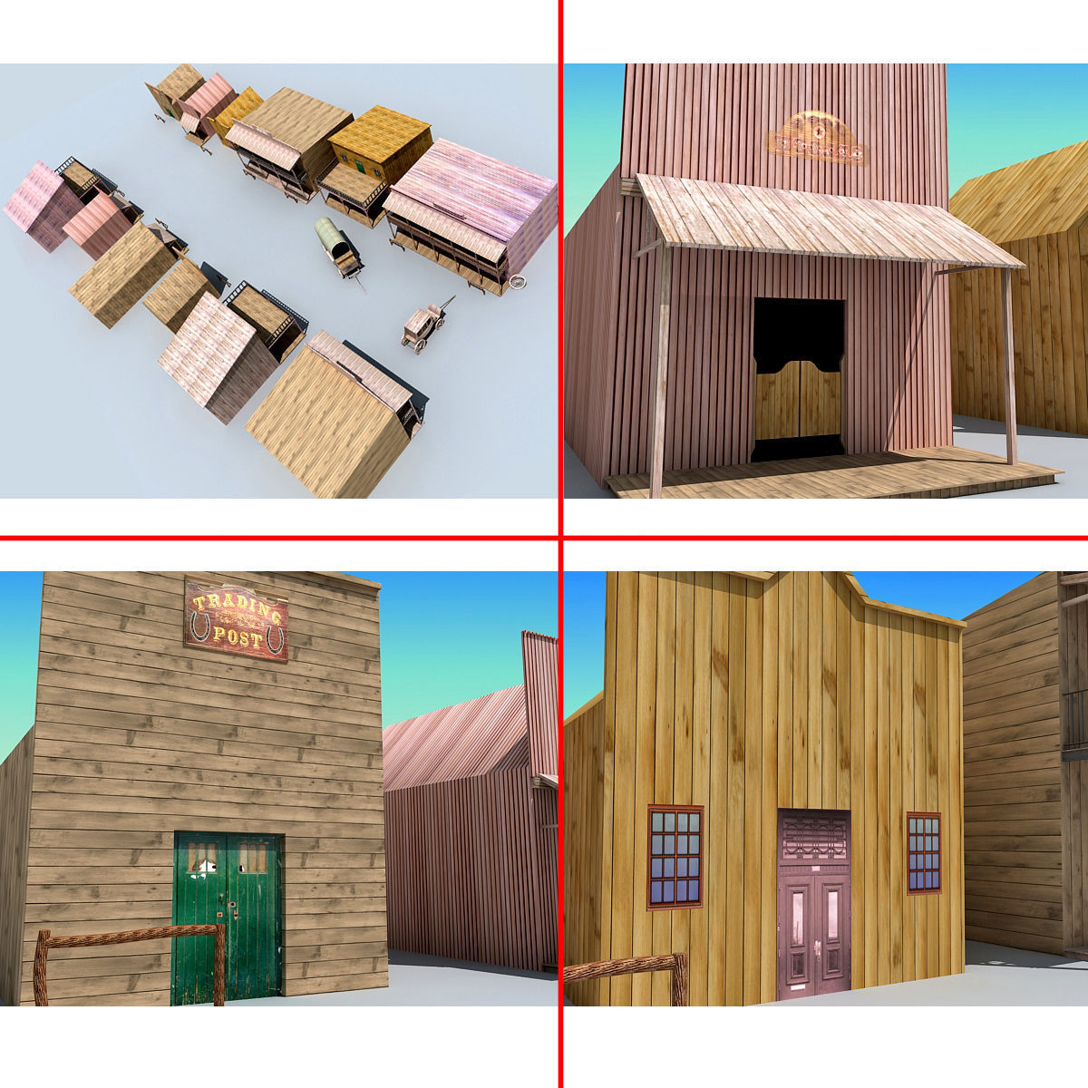 Old Western Town 3D model_12