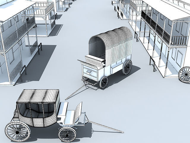 Old Western Town 3D model_18