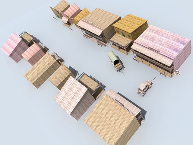 Old Western Town 3D model_17