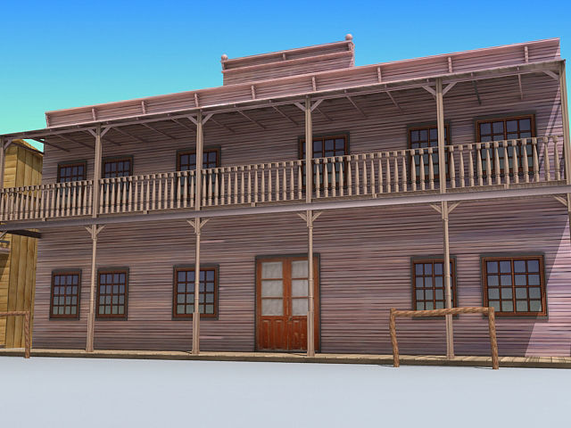 Old Western Town 3D model_8