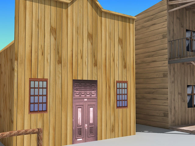 Old Western Town 3D model_10