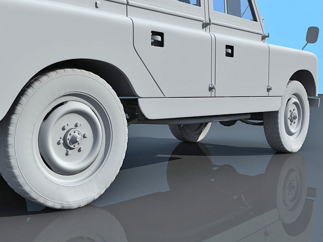 Old Landrover 3D model_5