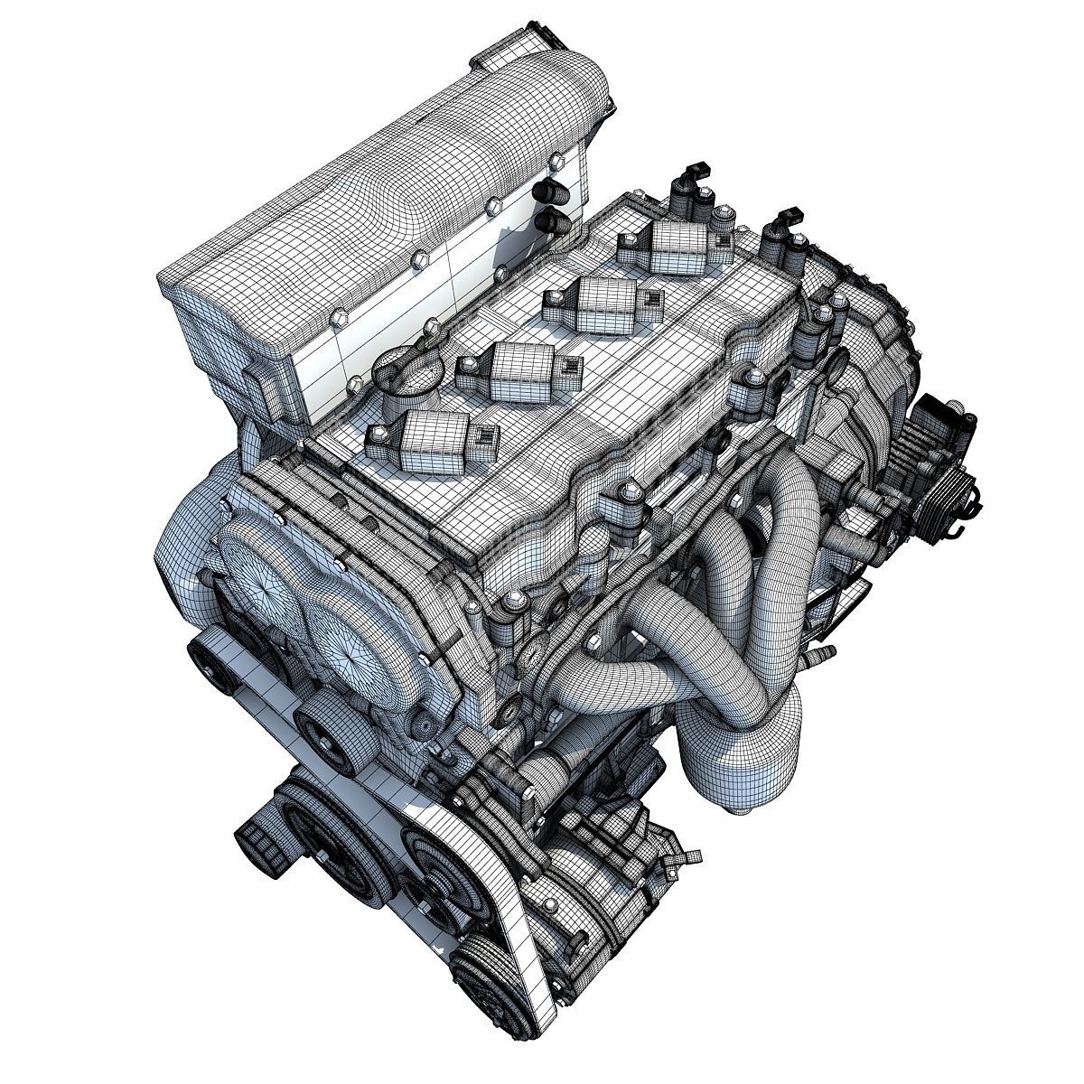 Nissan Altima Hybrid Engine 3D model_15