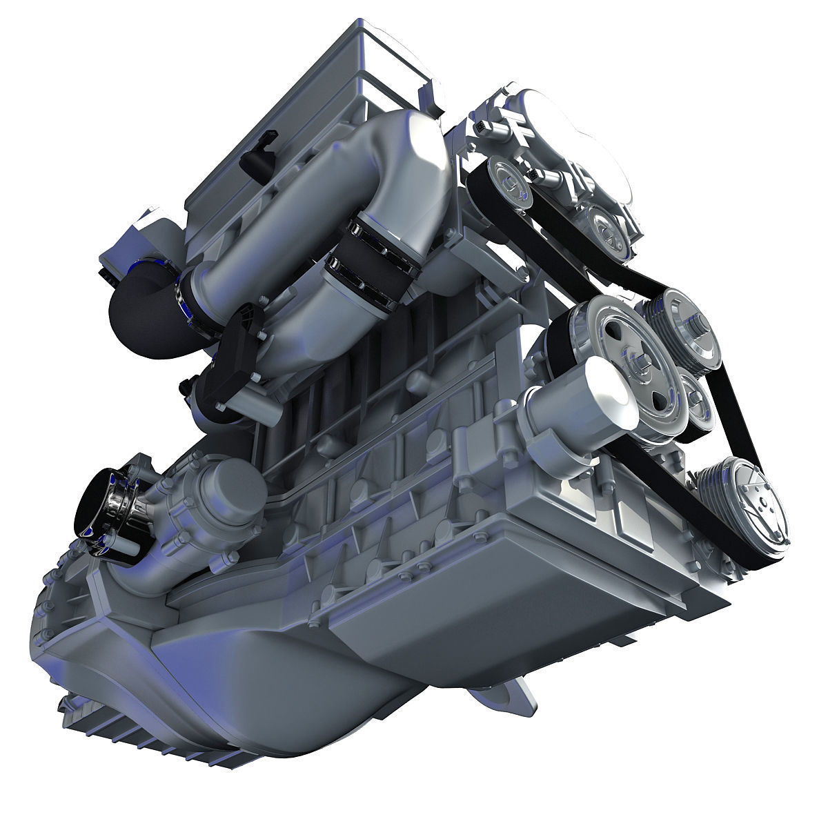 Nissan Altima Hybrid Engine 3D model_3