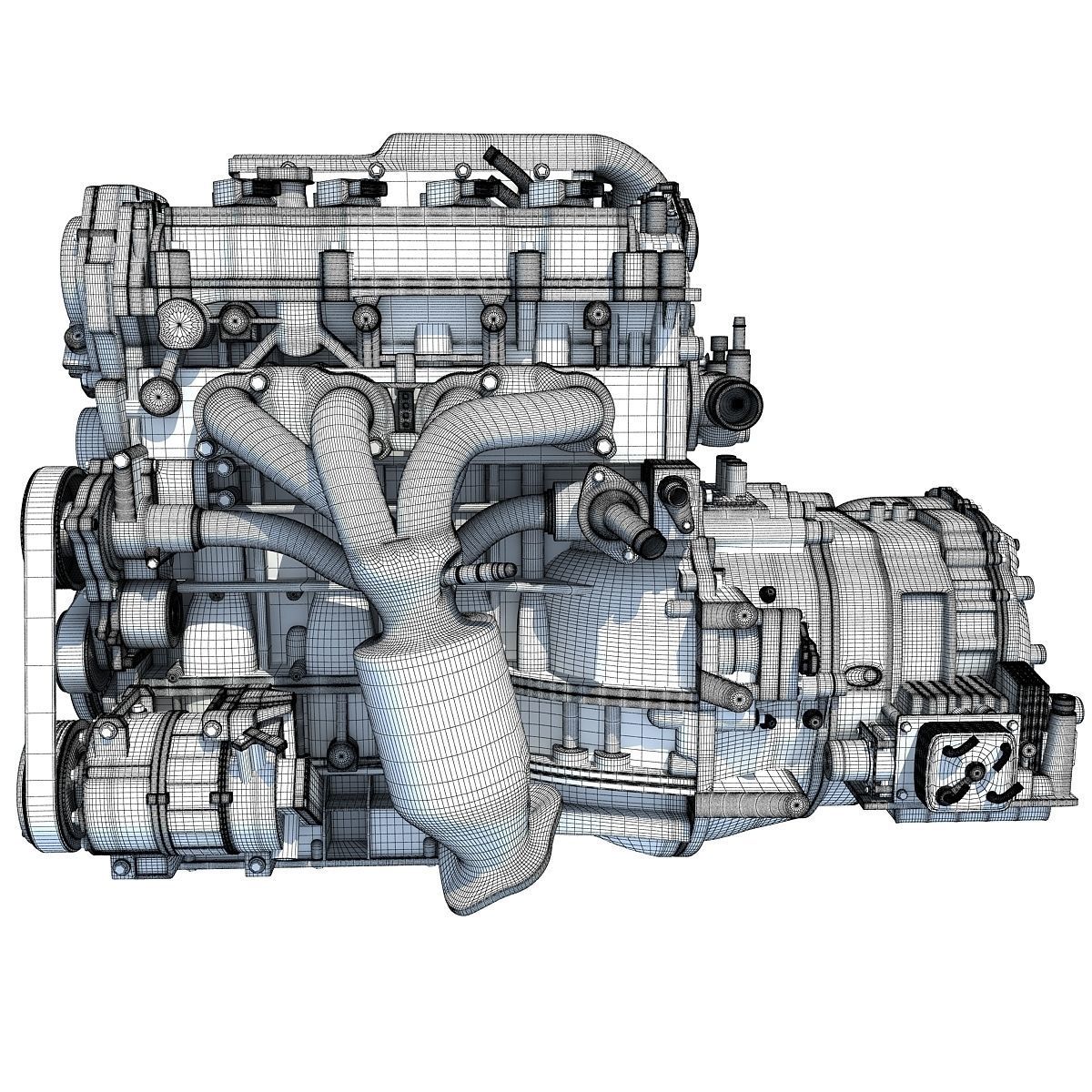 Nissan Altima Hybrid Engine 3D model_13