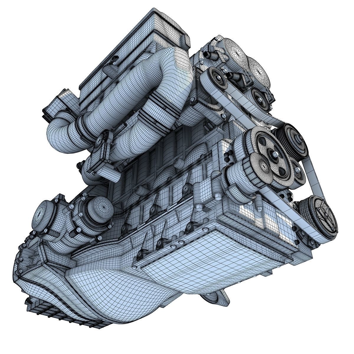 Nissan Altima Hybrid Engine 3D model_12