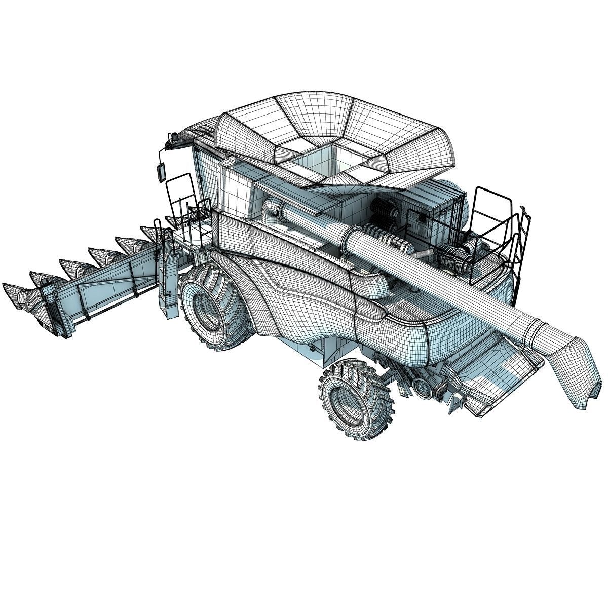 New Holland Harvester 3D model_18
