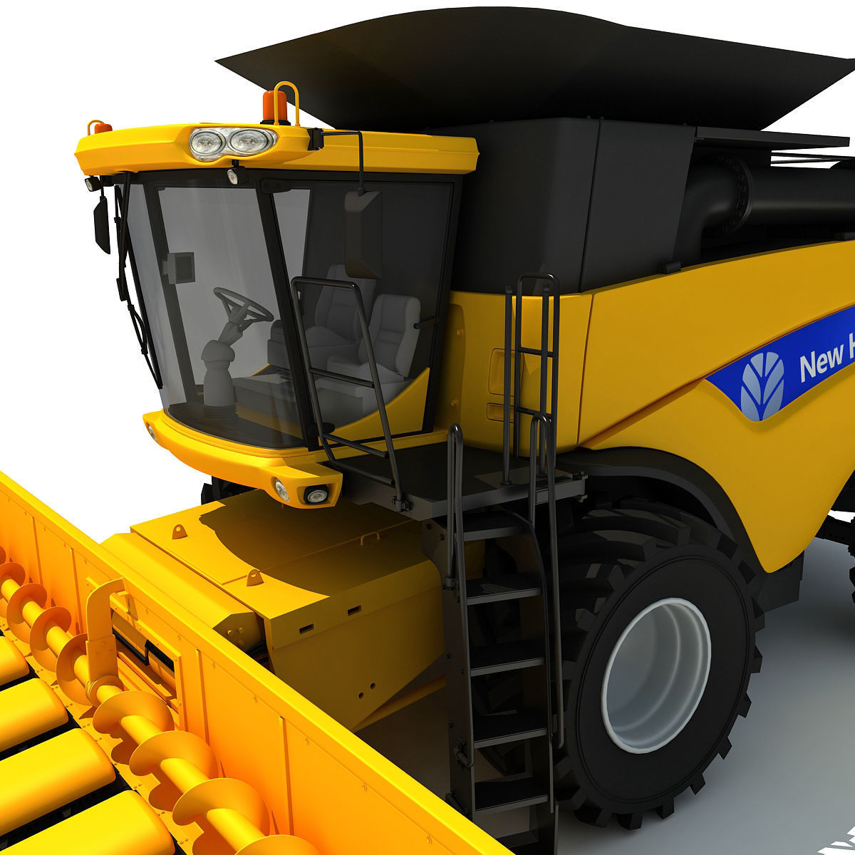 New Holland Harvester 3D model_15