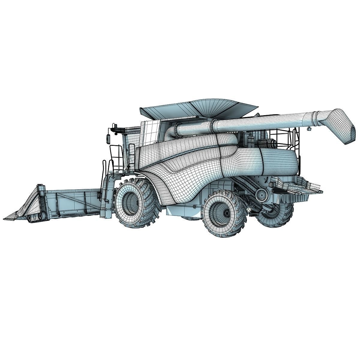New Holland Harvester 3D model_17