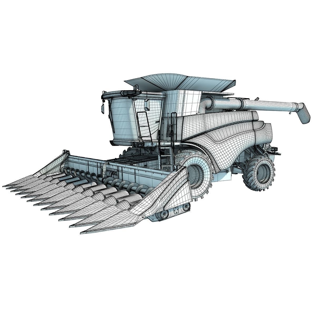New Holland Harvester 3D model_16
