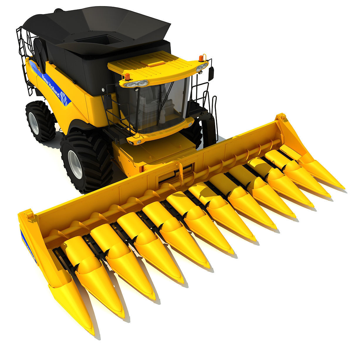 New Holland Harvester 3D model_2