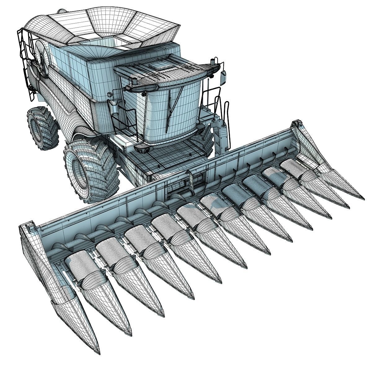 New Holland Harvester 3D model_19