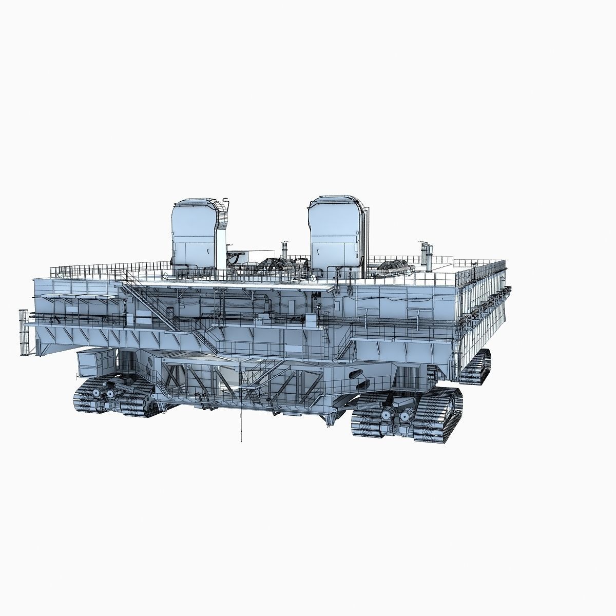 NASA Crawler with Mobile Launch Platform 3D model_38