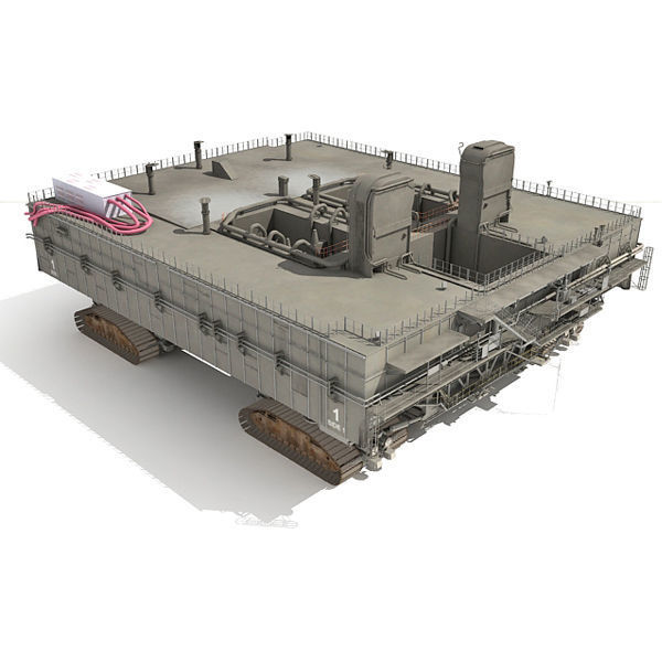 NASA Crawler with Mobile Launch Platform 3D model_6