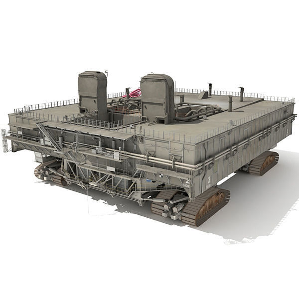 NASA Crawler with Mobile Launch Platform 3D model_4