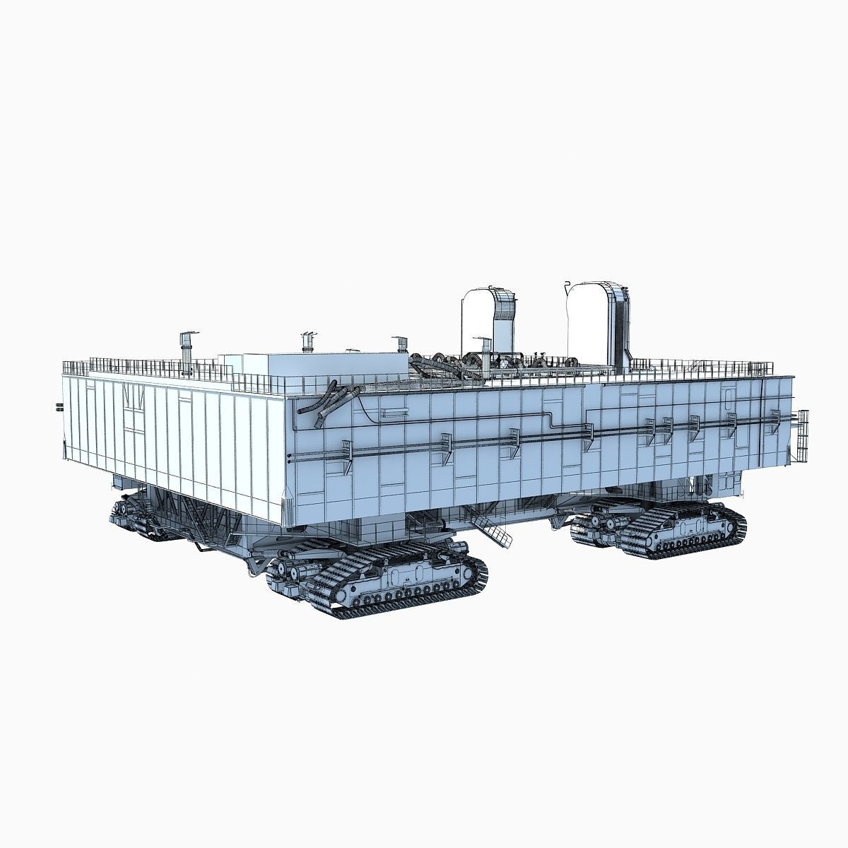 NASA Crawler with Mobile Launch Platform 3D model_39