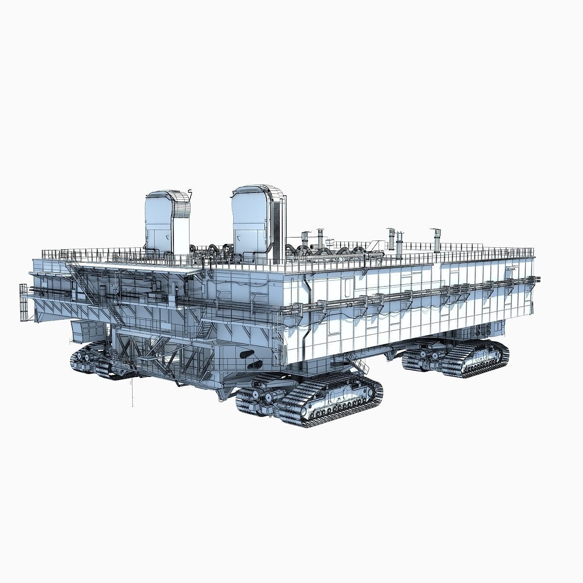 NASA Crawler with Mobile Launch Platform 3D model_41