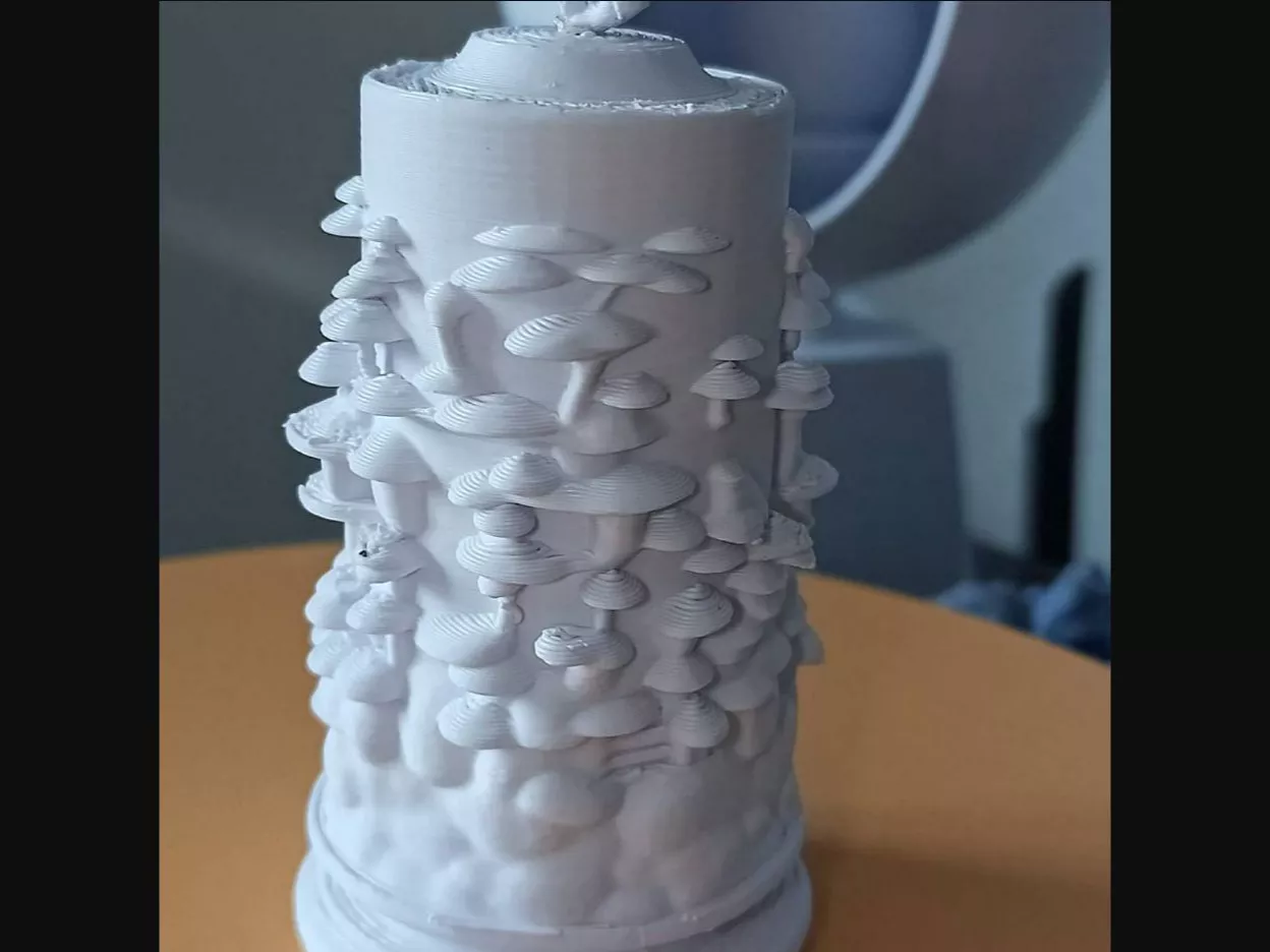 Japanese Fantasy Mushroom Candle LED Light Sculpture 3D print model
