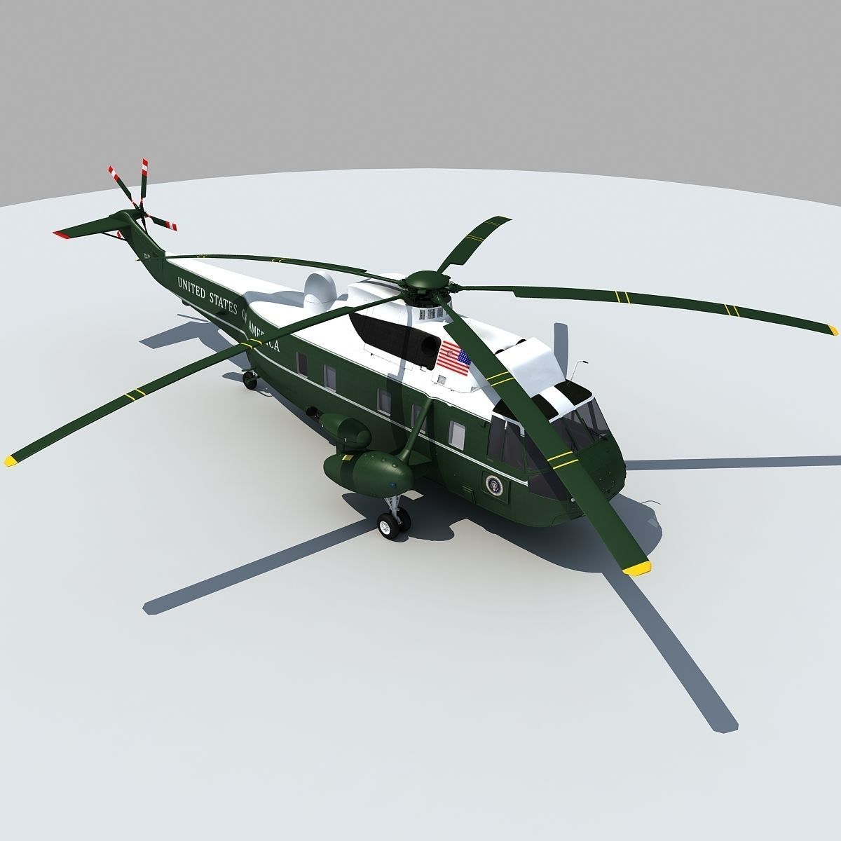 Marine One VH-3D Sea King 3D model_8