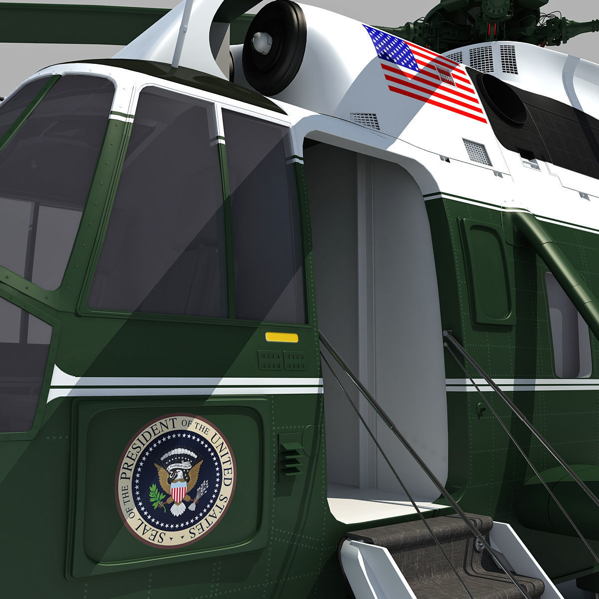 Marine One VH-3D Sea King 3D model_15