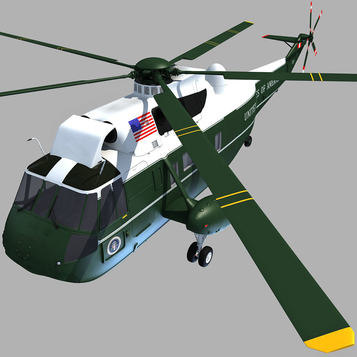 Marine One VH-3D Sea King 3D model_6