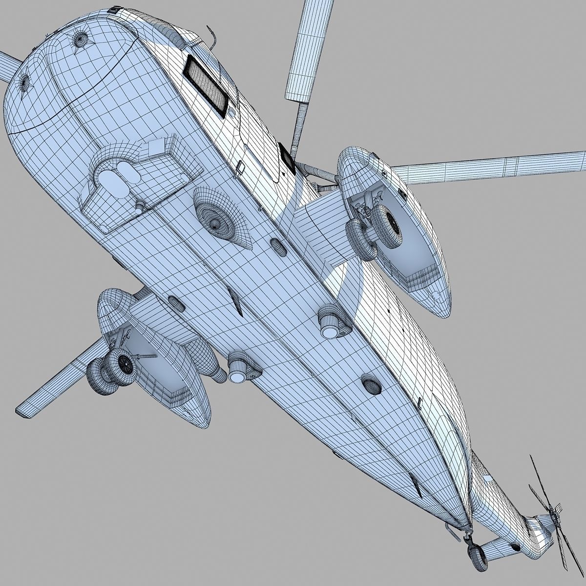 Marine One VH-3D Sea King 3D model_23