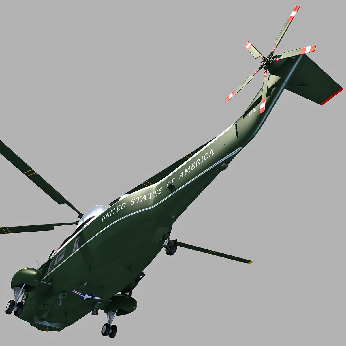 Marine One VH-3D Sea King 3D model_4