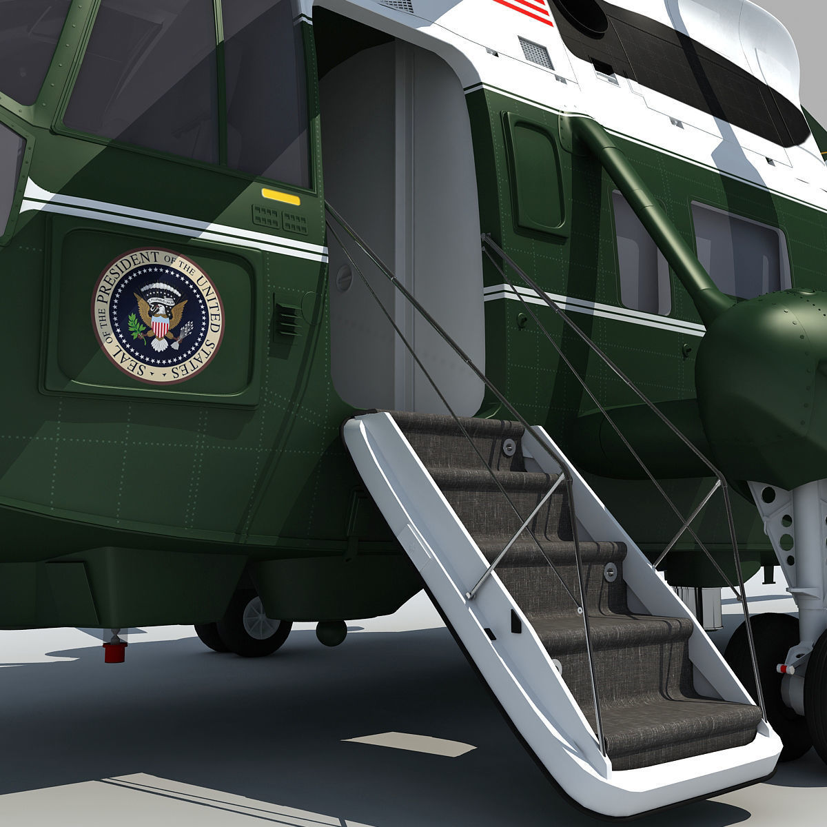 Marine One VH-3D Sea King 3D model_20