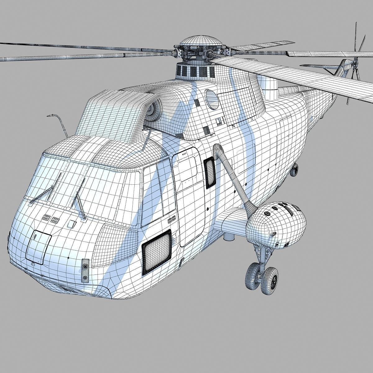 Marine One VH-3D Sea King 3D model_22