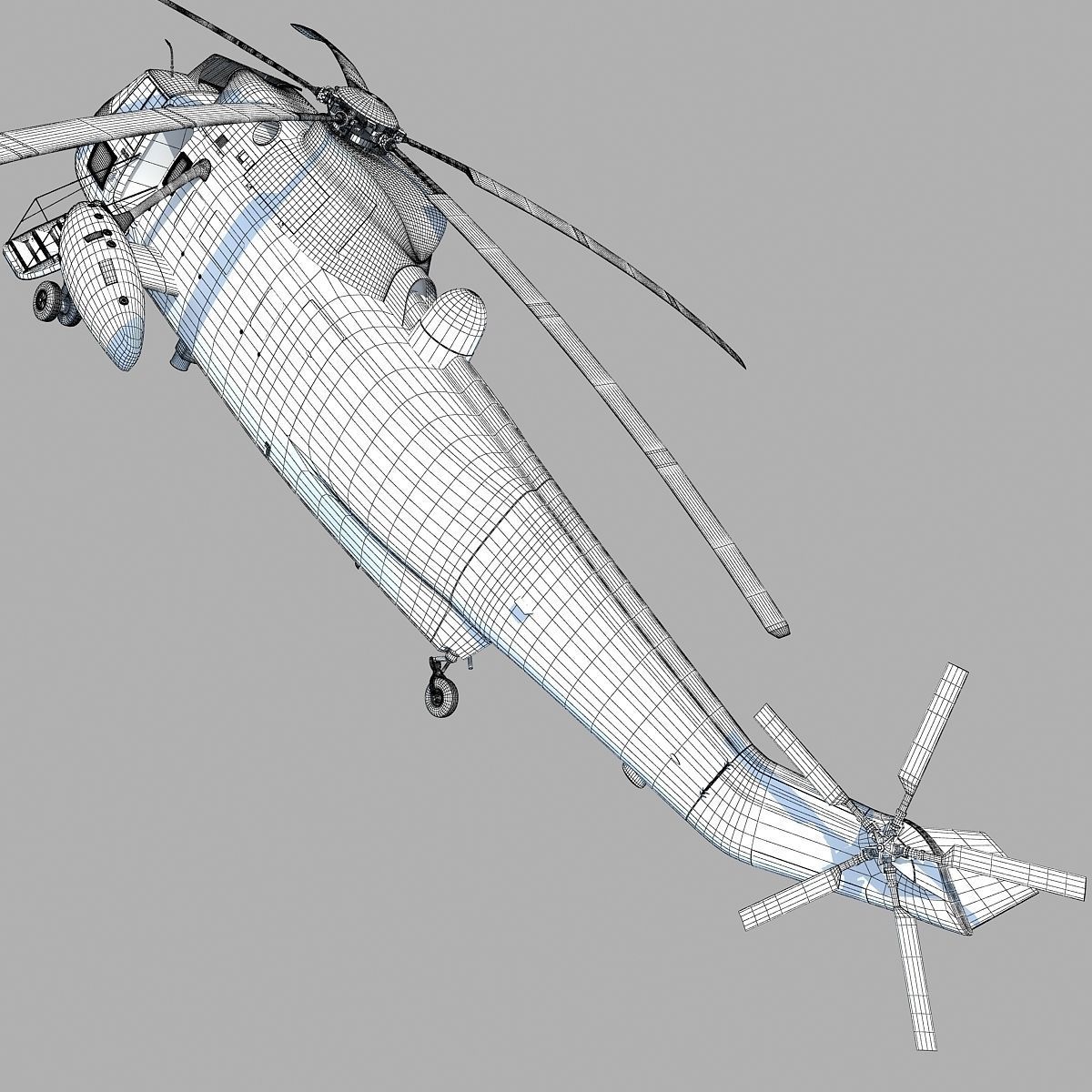 Marine One VH-3D Sea King 3D model_24