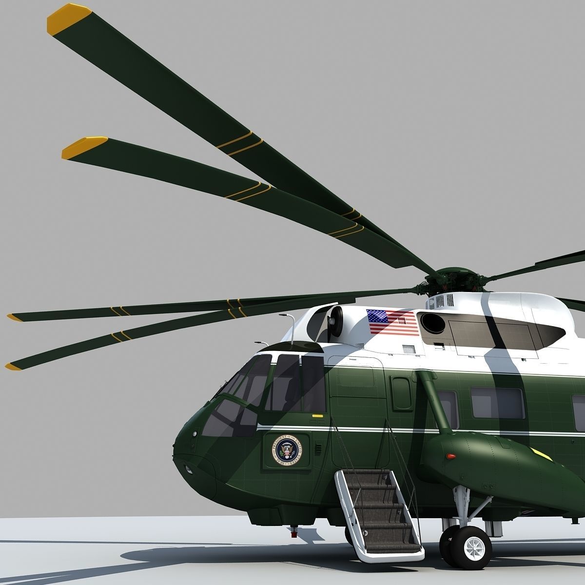 Marine One VH-3D Sea King 3D model_11