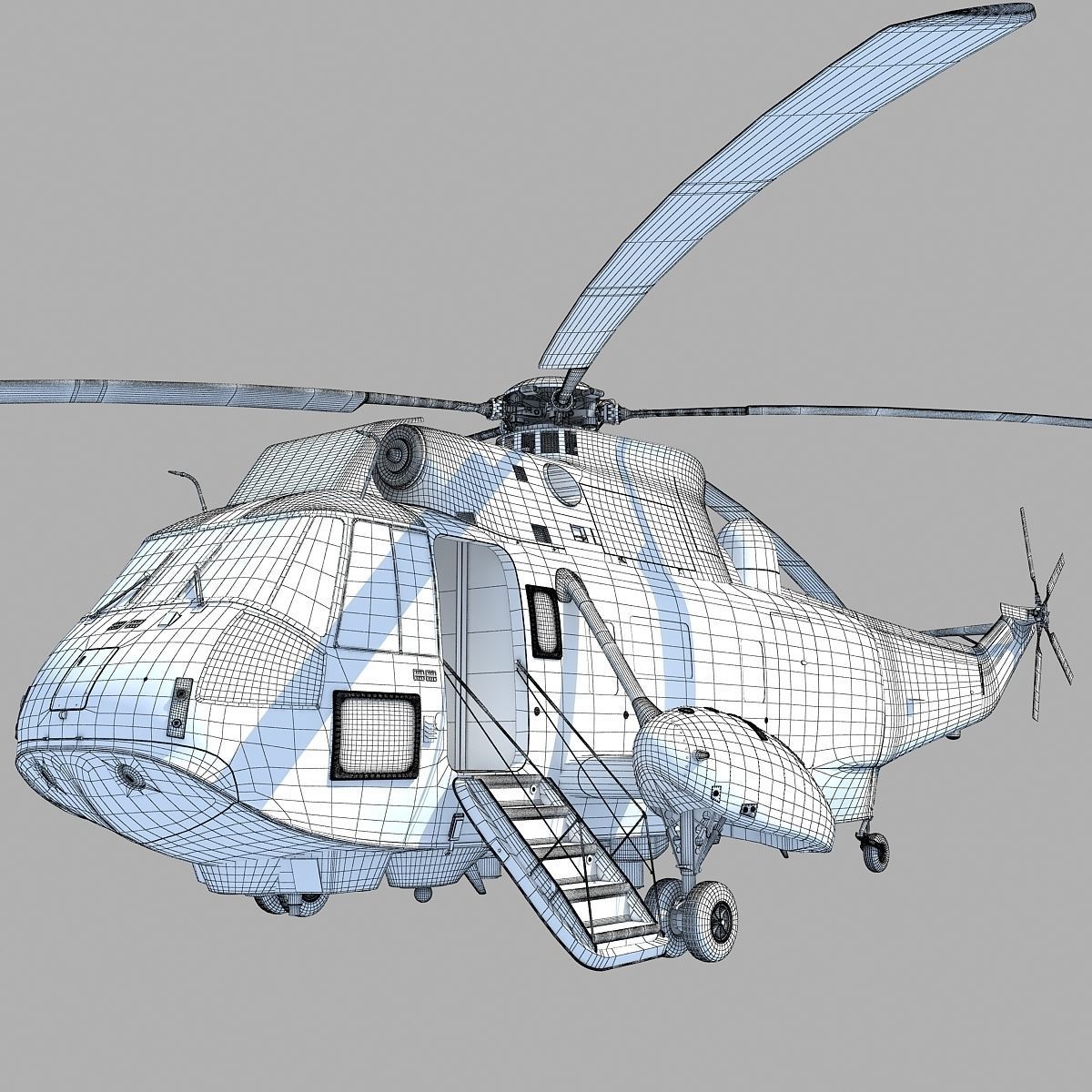 Marine One VH-3D Sea King 3D model_21